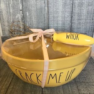 Rae Dunn CRACK ME UP Mixing Bowl & Whisk